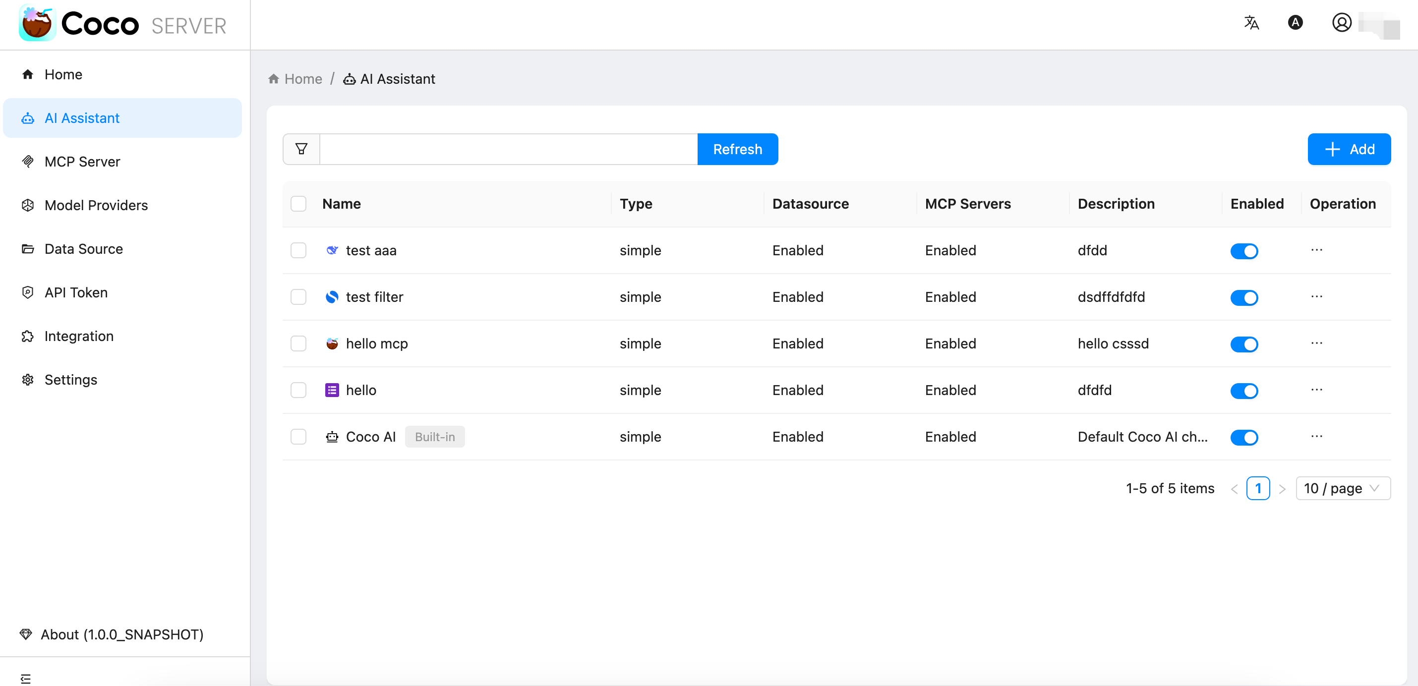 assistant list