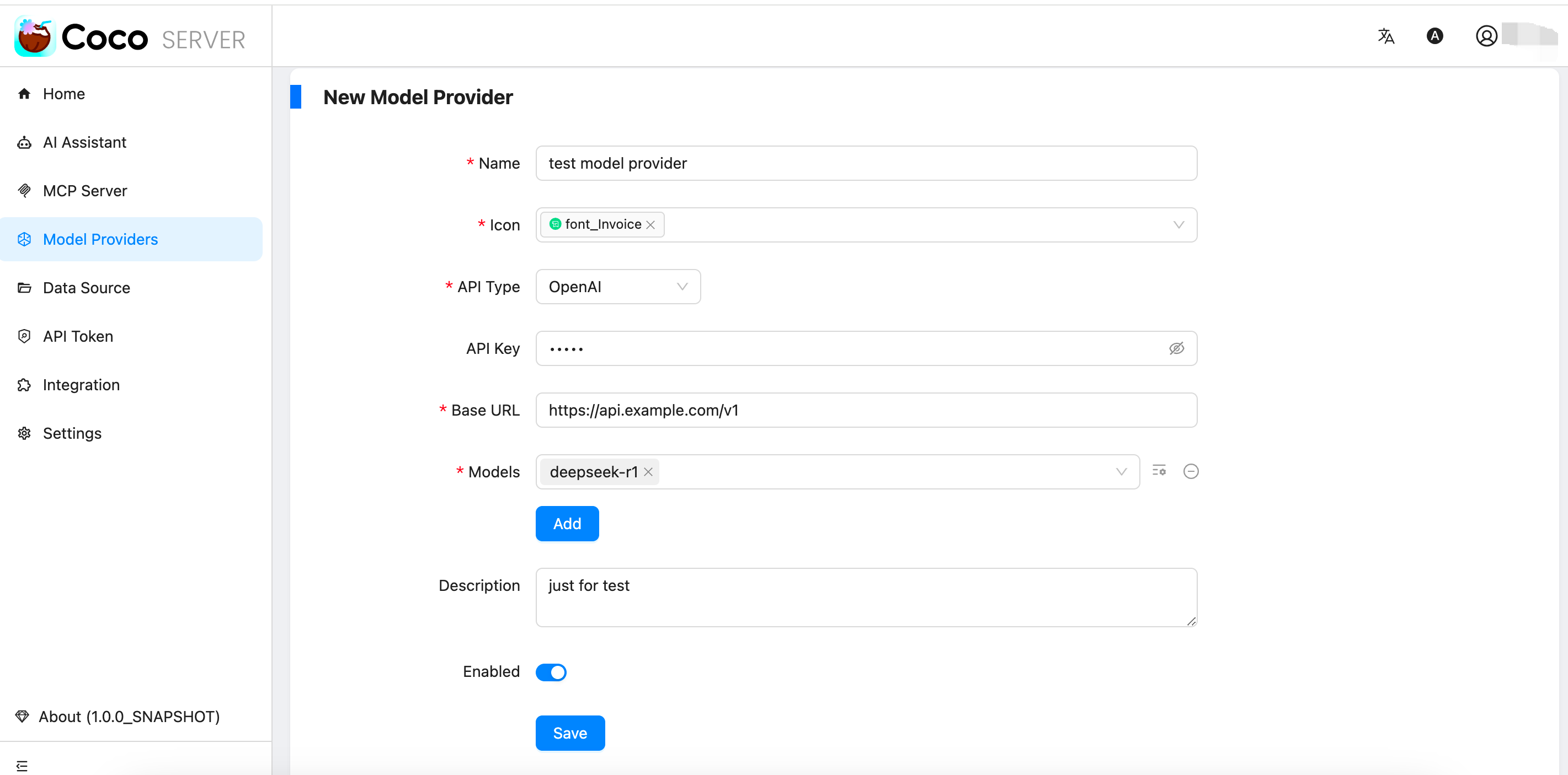 add Model Provider