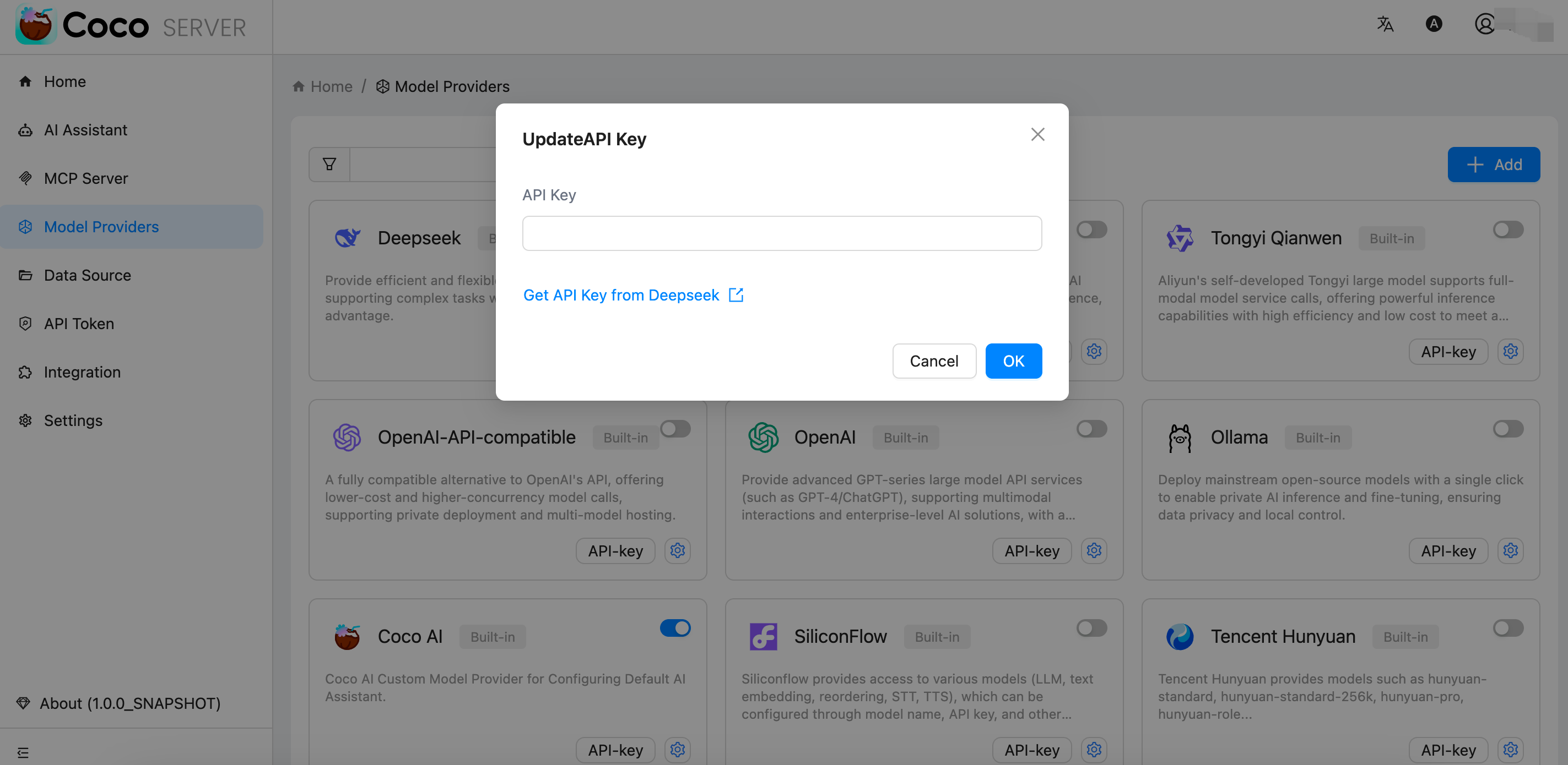 update api key