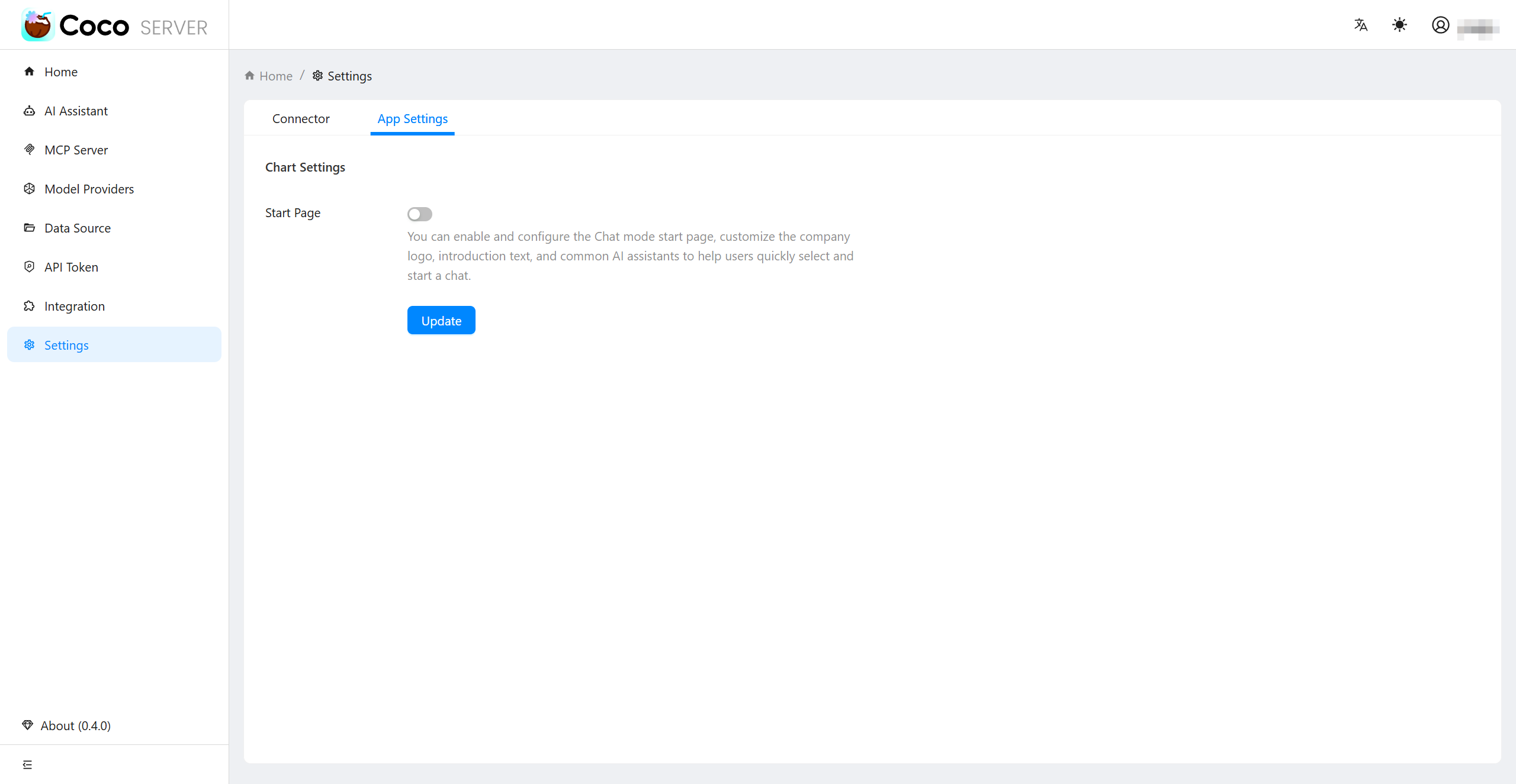 settings server