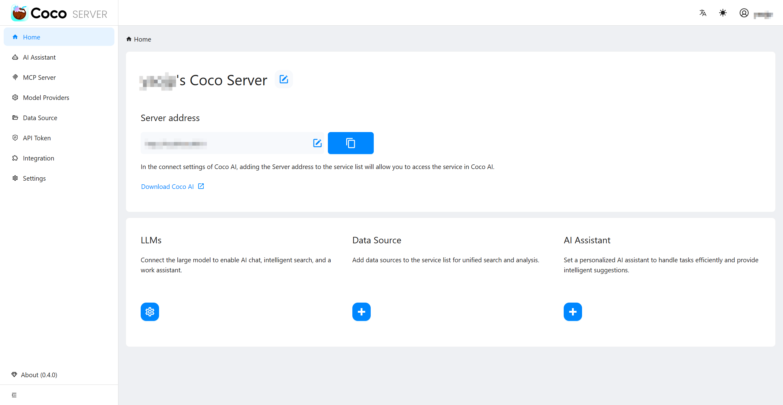 settings server