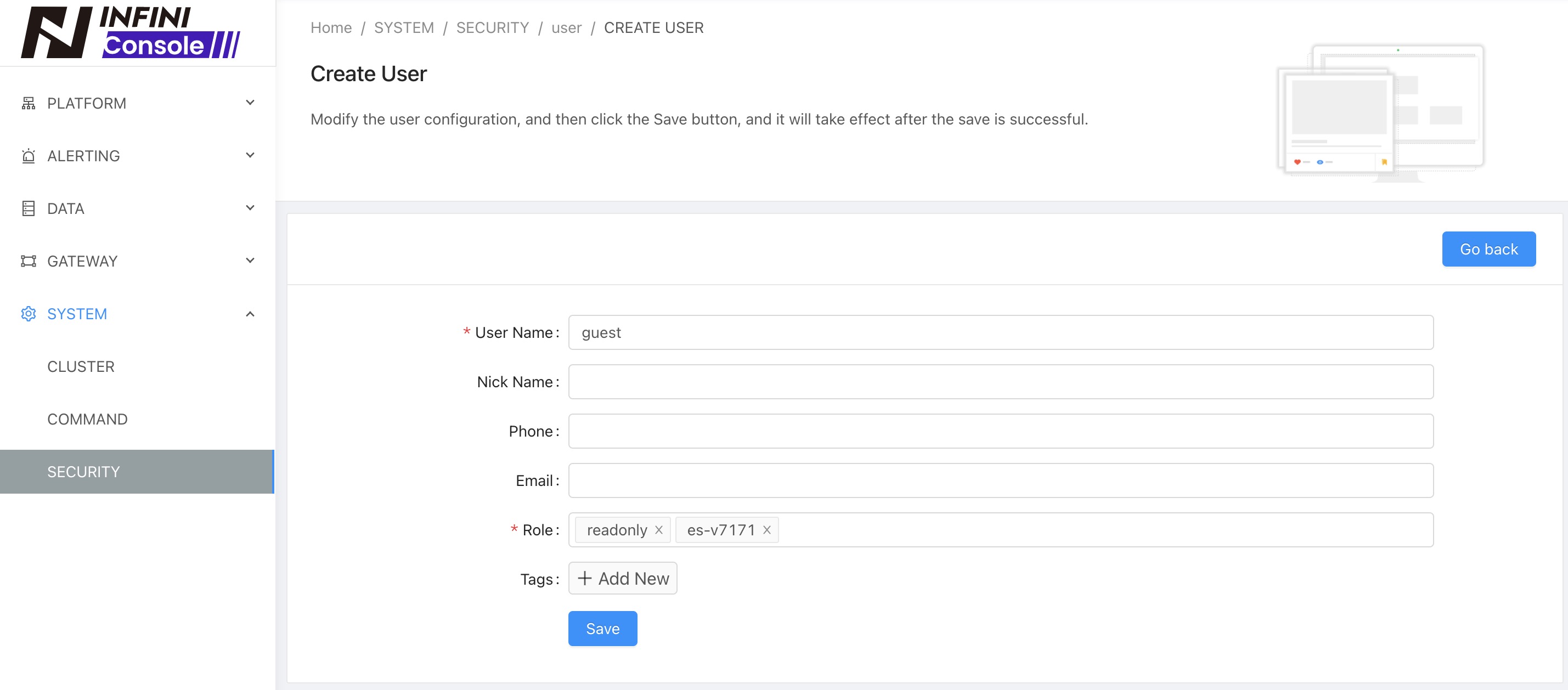 security settings