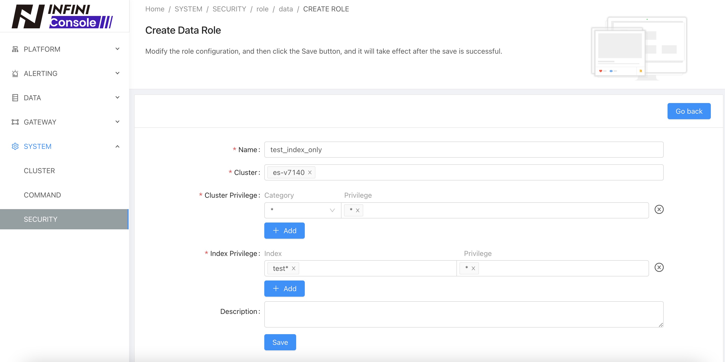 How to assign Elasticsearch index-level permissions to INFINI Console ...